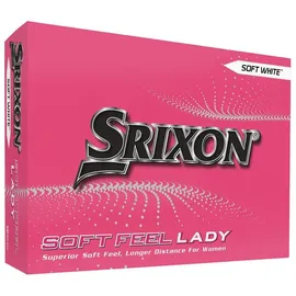 Srixon 24 neue weiße Srixon Soft Feel Lady Golfbälle mit Herz-Logo