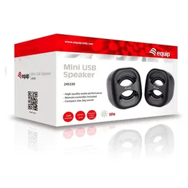 Equip 245330 Mini USB-Lautsprecher, Black [Schwarz]