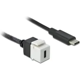 DeLock USB-C auf USB-C 0,25 m Weiß