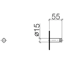 Dornbracht Haken Serienneutral Schwarz Matt 83251220