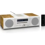 Lenco MC-375WHWD Bluetooth®, CD Player, 2x 20 W), Stereoanlage, Weiss