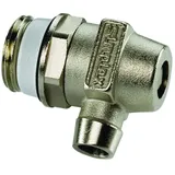 Simplex Flamco Exclusiv Entleerungsstopfen N G 1/2" Außengewinde Messing vernickelt Metall Auslauf, schwenkbar