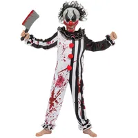 Spooktacular Creations Boy Bleeding Killer Clown Kostüm, Horror Slasher Clown Kostüm für Halloween Dress Up Parties, Scary Theme Party, Killer Clown Role Playing