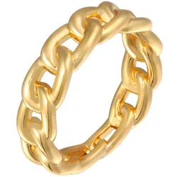 Elli Ring Gliederring Bandring Farbe Gold für Damen 58 