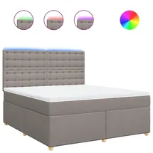 vidaXL Boxspringbett 180 x 200 cm H2 Taupe