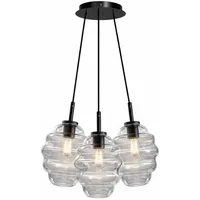 s.luce Echos 3-flg. 3,0 cm Oval / Klar/Schwarz
