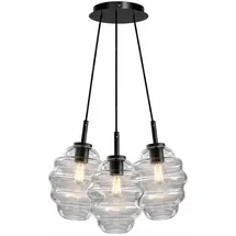 s.luce Echos 3-flg. 3,0 cm Oval / Klar/Schwarz
