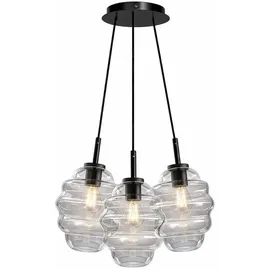 s.luce Echos 3-flg. 3,0 cm Oval / Klar/Schwarz