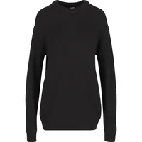 URBAN CLASSICS Rib Basic Pullover Black XL