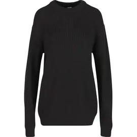 URBAN CLASSICS Rib Basic Pullover Black XL