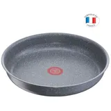 TEFAL L6800602 Ingenio Bratpfanne 28 cm Alle Kochfelder einschließlich Induktion - Vielseitig - Antihaft - Hergestellt in Frankreich - Steineffekt - Grau