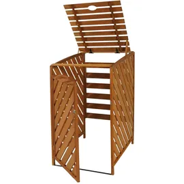 Mendler Mülltonnenverkleidung HWC-J44 120 x 68 x 98 cm braun