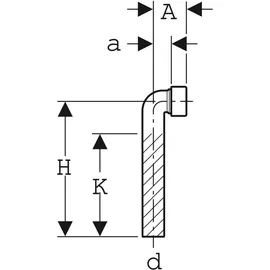 Geberit Ablaufanschlussbogen 152226111 Ø 50 mm, 90Grad, mit Quetschverschraubung