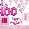 100. Geburtstag Deko pink silber Party Dekoration Set Geburtstagsdeko Jubiläum