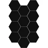 Hexagon Akustikplatten Selbstklebend,12 Stück Hexagon Wandpaneele Schallabsorber Schallschutz für Wand Decke Tür Studio (Schwarz)