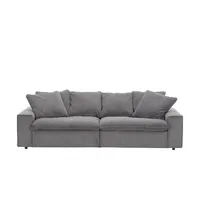 SOHO Cord-Big Sofa Kini ¦ grau ¦ Maße (cm): B: 260 H: 83 T: 120