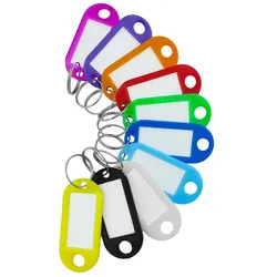 CombiCraft Schlüsseletiketten - 100 Stück in 10 Farben zur einfachen Schlüsselorganisation