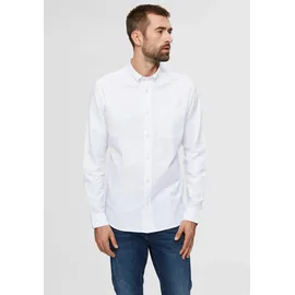 Selected Langarmhemd Regular Fit Weiß XXL