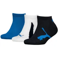 Puma Unisex Kids 100000969 Sneaker Sock, Navy/White/Strong Blue, 23/26