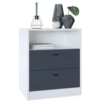 Vladon Kommode, Anthrazit, Dunkelgrau, 56x67.5x36 cm, Wohnzimmer, Kommoden &