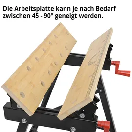 Hecht Werkbank Holz/Metall 650 x 120 x 16 mm braun klappbar