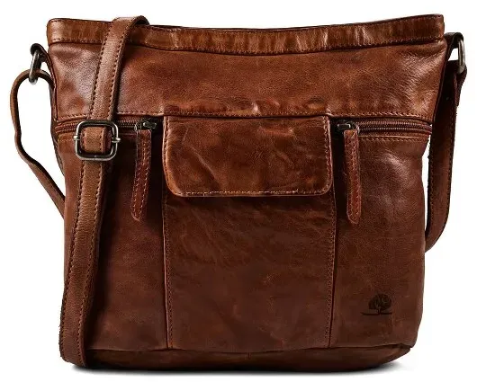 Greenburry Torro Lavado Umhängetasche Leder 29 cm  braun