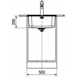 Franke BELL, BCX 610-51 Drehexcenterventil, Edelstahl - Silber