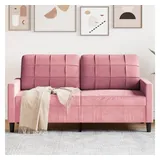 vidaXL 2-Sitzer-Sofa Rosa 140 cm Samt