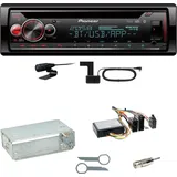 Pioneer DEH-S720DAB Bluetooth DAB+ CD FLAC Einbauset für Mercedes W210 ab 08/99