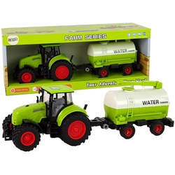 LEAN Toys Spielzeug-Traktor Traktor Spielzeug Anhänger Landmaschine Bauernhof Landwirtschaft grün