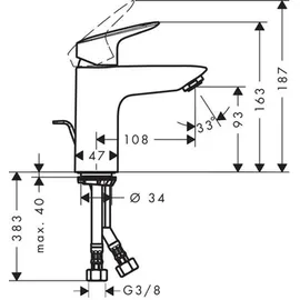 Hansgrohe Logis 100 LowFlow Einhandmischer (71104000)