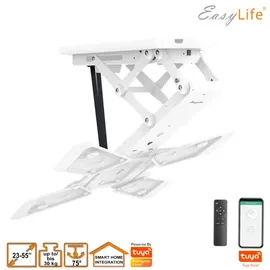 Easy Life EasyLife - TV Deckenhalter Smart Home elektrisch schwenkbar 23 bis 55 Zoll, VESA 400x400 Weiß