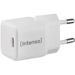 Intenso Netzteil Power Adapter W30C GaN, Anschluss: 1x USB-C Output: max. 30 Watt, GaN-Technologie, Weiß