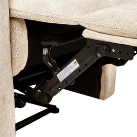 Beliani Fernsehsessel SOMERO Mit Fußstütze Stoff Beige