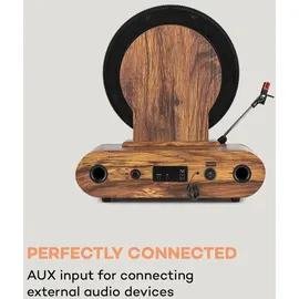 Auna Verticalo SE DAB Retro-Plattenspieler DAB+ UKW-Tuner USB BT AUX holz