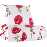 Traumschlaf Mona Floral Rot 135 x 200 cm + 80 x 80 cm
