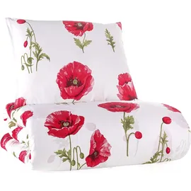 Traumschlaf Mona Floral Rot 135 x 200 cm + 80 x 80 cm