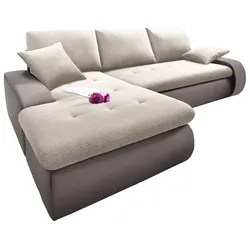 Ecksofa TRENDMANUFAKTUR "Indie, L-Form", grau (taupe, hellbeige), B:246cm H:86cm T:155cm, Sofas, wahlweise XL oder XXL
