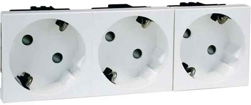 Peha SCHUKO-EB-Steckd.3-fachant D 6213.21 EMS SI WI