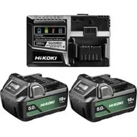 Hikoki 2 Akkus 18V 5,0 Ah BSL1850MA + Ladegerät