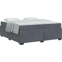 VidaXL Bettrahmen mit Matratze Dunkelgrau 180 x 200 cm