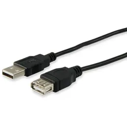 equip USB2.0 Verlängerungskabel schwarz 3.0m Stecker A/Buchse A