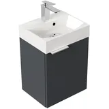 Posseik Badmöbel Cubi Slimline für Gäste-WC 40 cm SoftClose Grafit