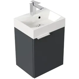 Posseik Badmöbel Cubi Slimline für Gäste-WC 40 cm SoftClose Grafit