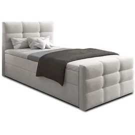 ax living Bett mit Bettkasten 120x200 cm Argentaro Boxspringbett beige | Beige