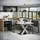 Vicco Sitzbank, Esszimmer-eckbank Ravon, Schwarz, 150 x 150 cm