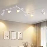 GBLY Deboola Deckenstrahler 6 Flammig Deckenleuchte Wohnzimmer - Schwarz Modern Design Strahler Metall GU10 Deckenspots 350°Schwenkbar Spots für Schlafzimmer Flur Küche(Ohne Leuchtmittel)
