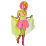 Das Kostümland Kostüm Disco Rave Kostüm für Damen - 80er Jahre Neon Part rosa 36/38