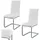 Juskys Freischwinger Stuhl Vegas 2er Set mit Kunstleder Weiß