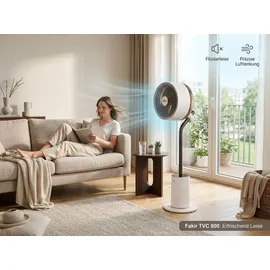 Fakir TVC 800 Standventilator Weiß/Braun